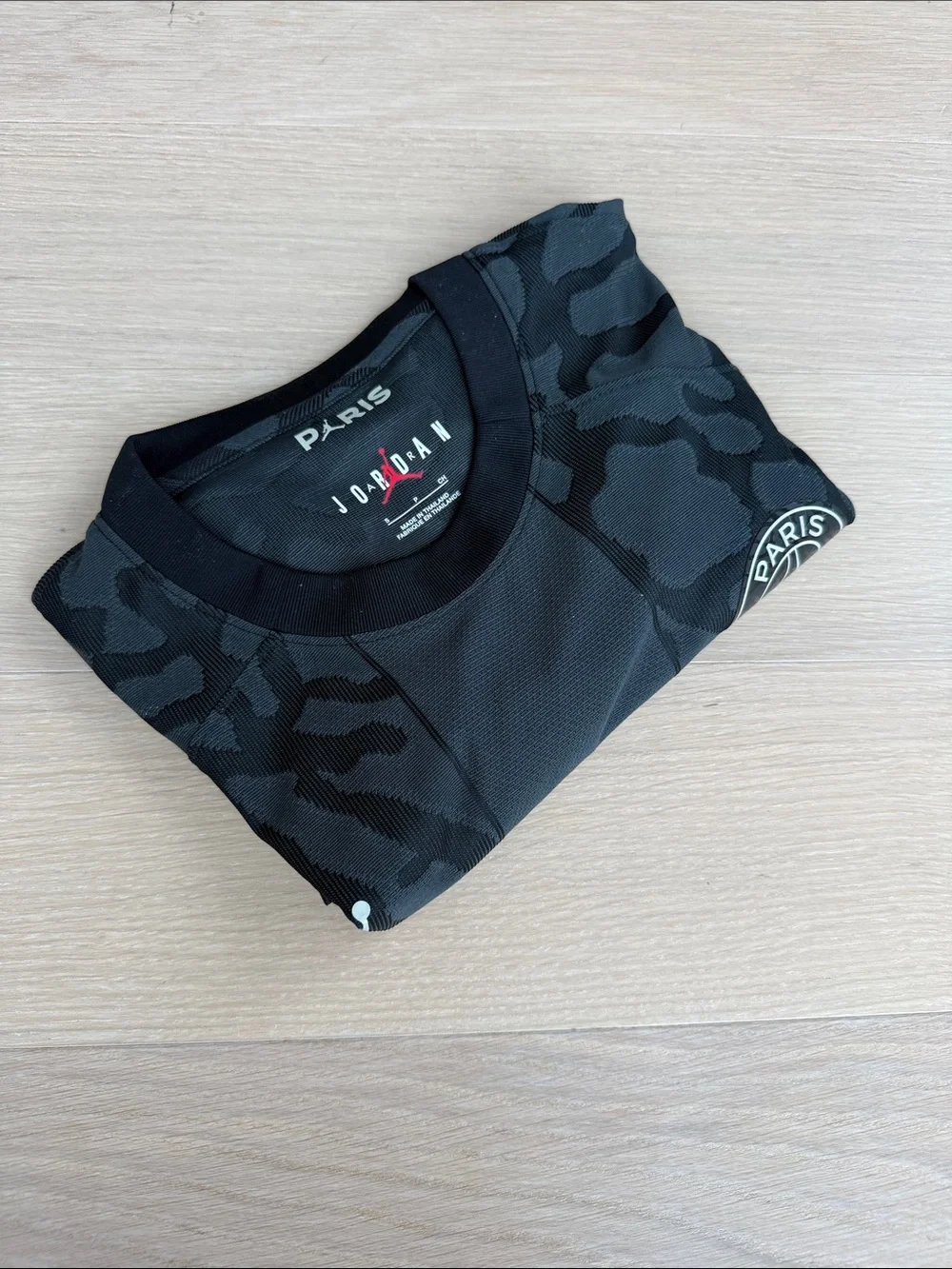 Jordan Paris Saint Germain Soccer Jersey in Black with Gray Accents